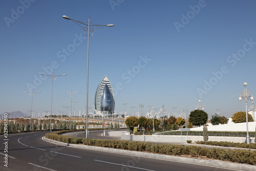 Bild auf Leinwand skyline of beautiful architecture and parks in Ashgabat the capital city of Turk