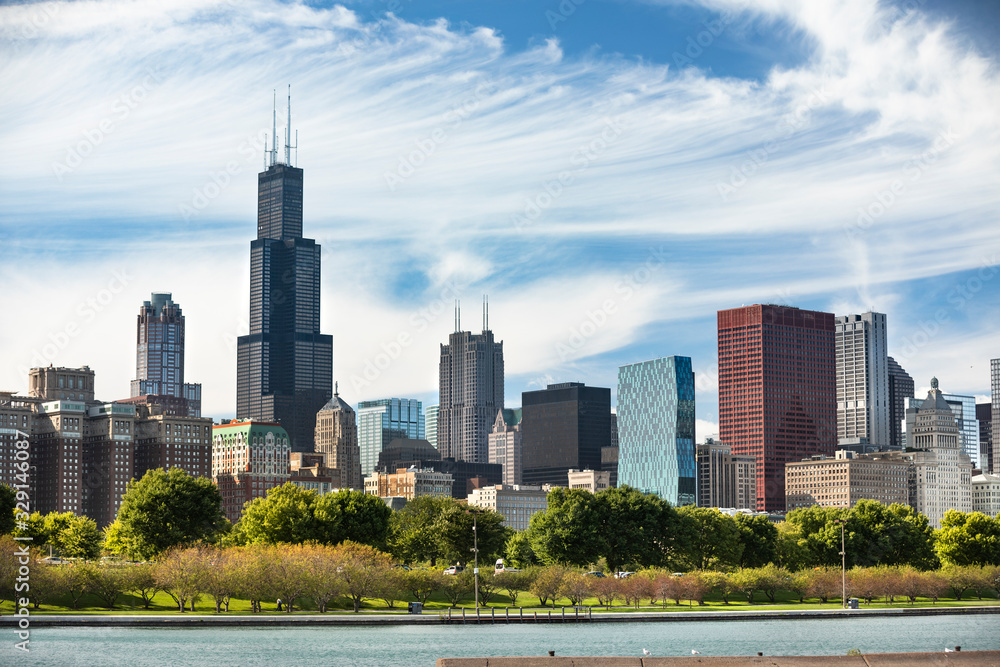 Obraz premium Chicago Illinois skyline