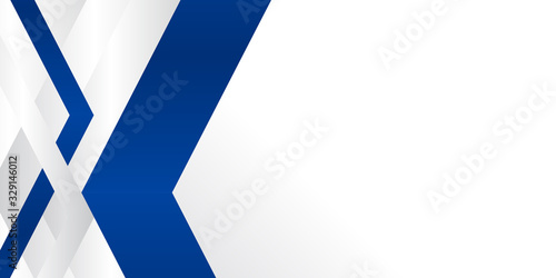 Blue white silver arrow geometric technological background. Template brochure and layout design