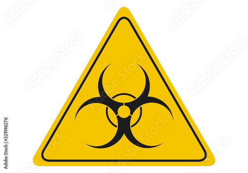 Cartel de aviso de virus de covid-19 o viruela del mono