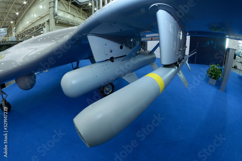 Εκτύπωση καμβά Tactical air-to-ground missiles set on the military unmanned aerial vehicle plac