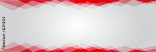 Abstract red white triangle mountain background for wide banner