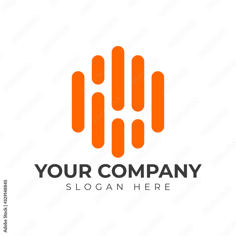 Fototapeta premium Blue Building Company Logo