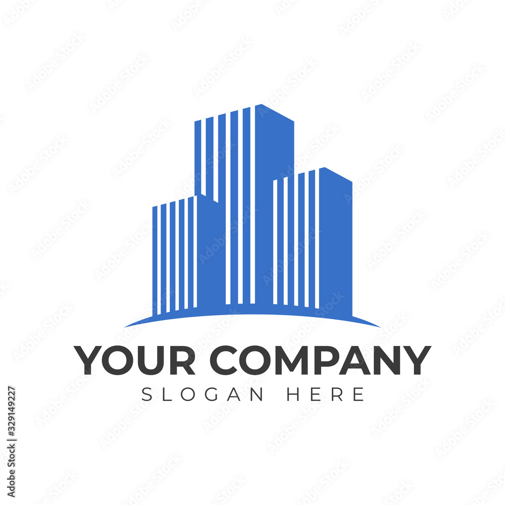Blue Building Company Logo Concept