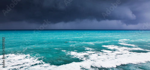 panoramic background of stormy sea © Melinda Nagy