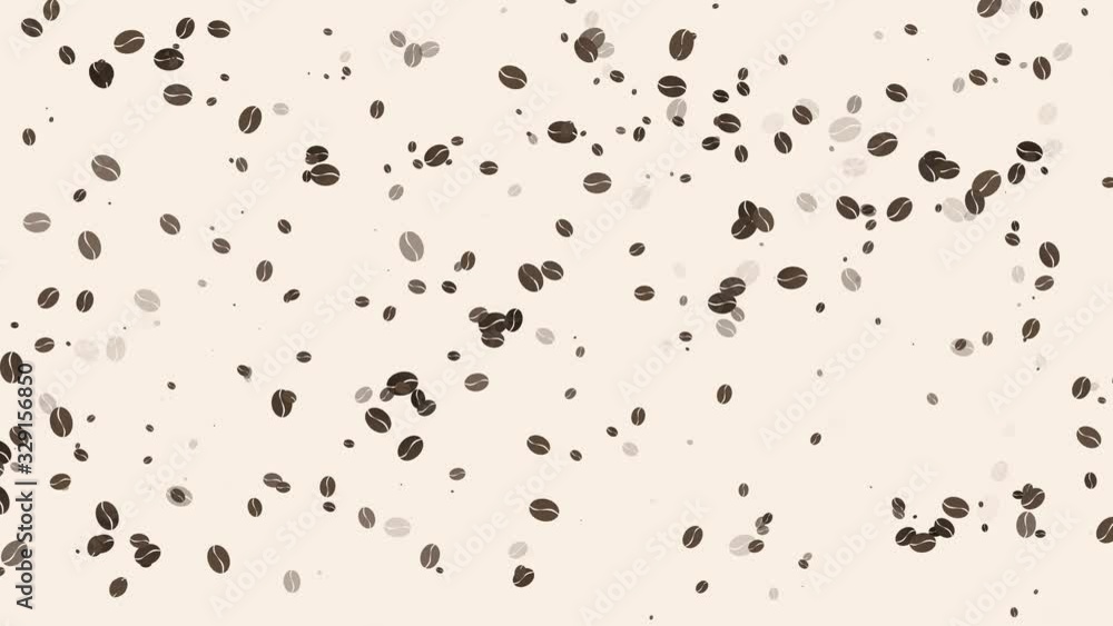 Background with cartoon coffee beans. Coffee Time concept text. Coffee Beans background and cup with espresso Background with cartoon coffee beans. Coffee Time concept text. Coffee Beans background and cup with espresso