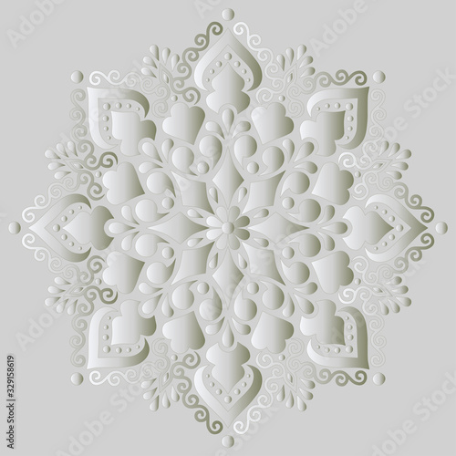 Mandala pattern white gradient good mood