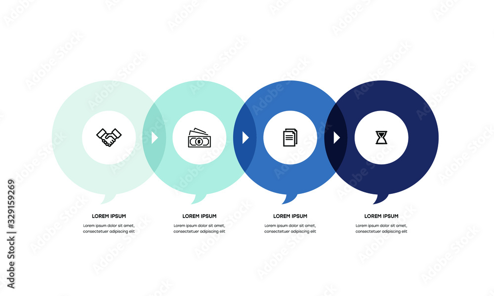 Vetor de Infographic. Vector Infographic design template with icons and ...