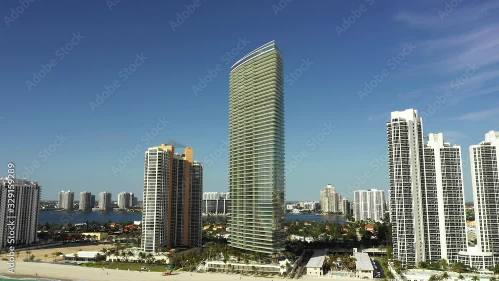 Low to high aerial Armani Casa Residences Sunny Isles Beach Low to high aerial Armani Casa Residences Sunny Isles Beach