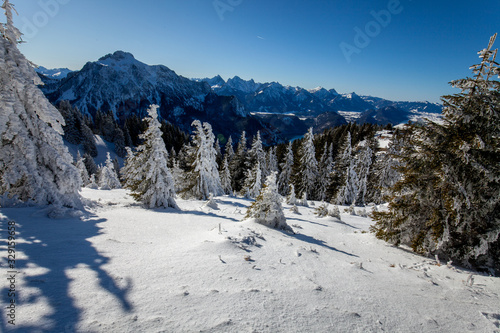 Tegelberg - Schwangau in winter. Bavaria, Germany