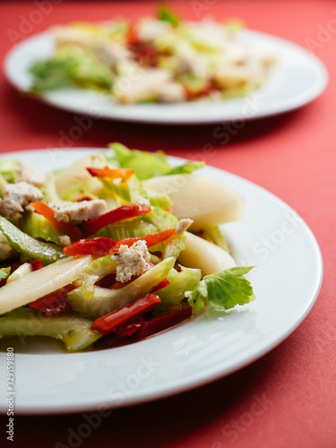 Celery, Pear Salad with Vegan Feta
