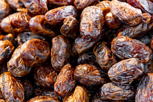 Dates. Dried date fruits background.