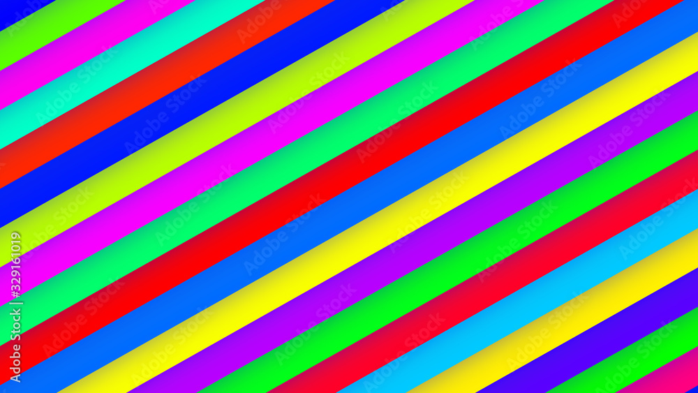 Obraz premium Diagonal multicolor stripes. Rainbow colored stripes