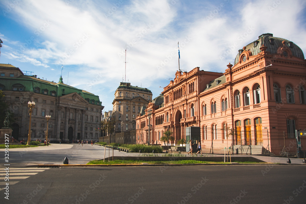 Casa Rosada, Plaza de Mayo y Banco de la Nación Argentina