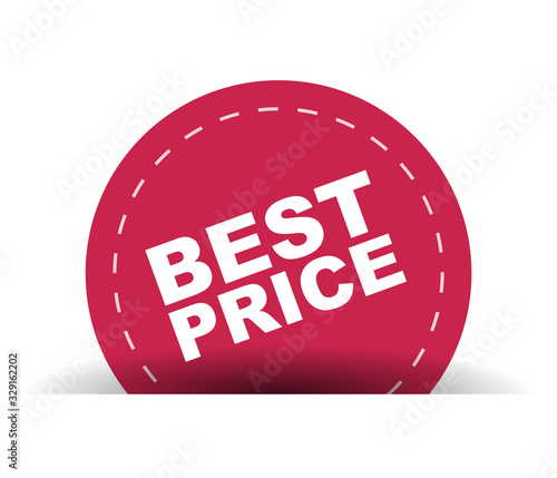 red vector banner best price