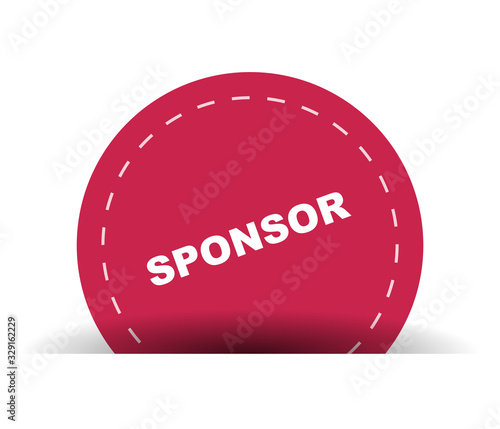 red vector banner sponsor