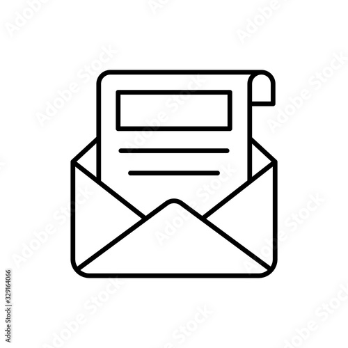Business Letter Vector illustration Line With Color Background and Investment icon.