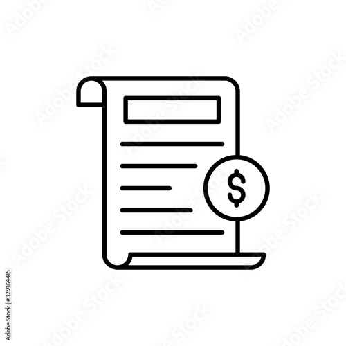 Income Report Vector illustration Line With Color Background and Investment icon.