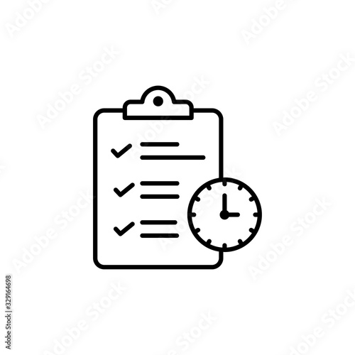 Project Deadline Vector illustration Line With Color Background and Investment icon.