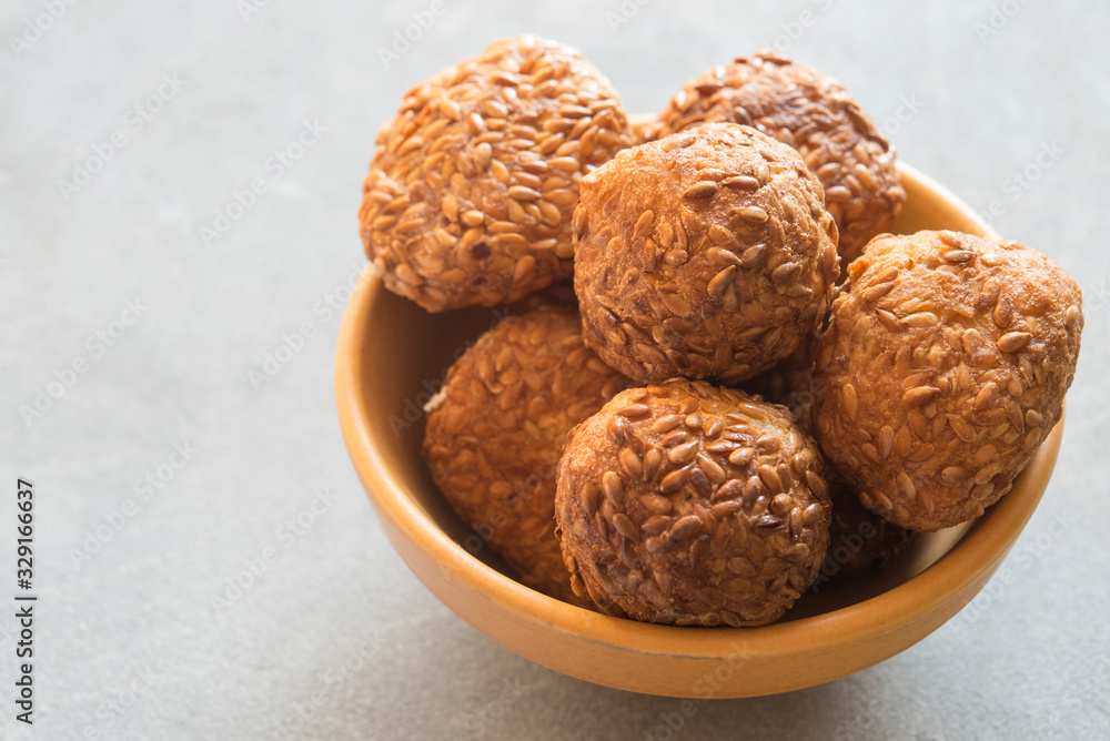 Til ke laddu of sesame seeds Til ke laddu of sesame seeds