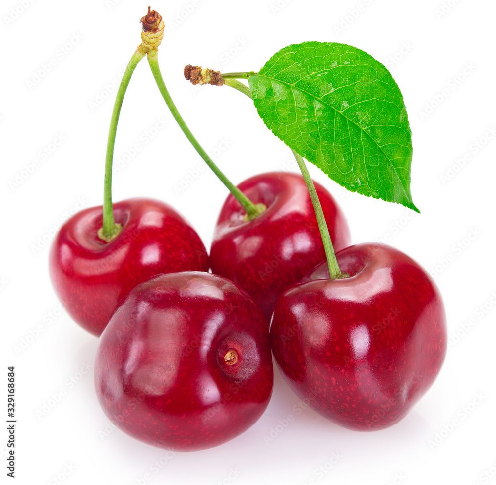 Fresh cherry on white background Fresh cherry on white background