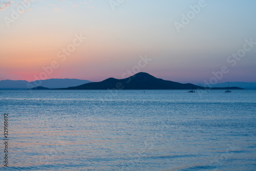 sunset on the Mediterranean coast