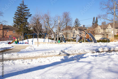 Playground in winter