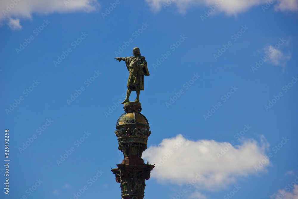 Statue of Christopher Columbus pointing America Statue of Christopher Columbus pointing America