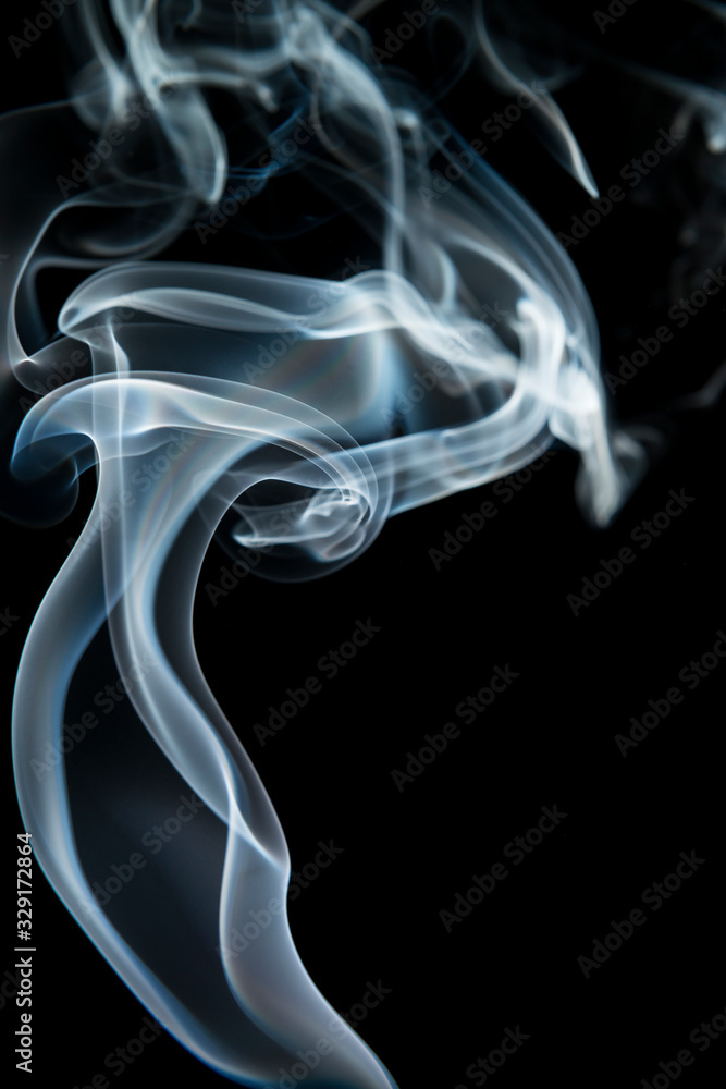White smoke on black background White smoke on black background