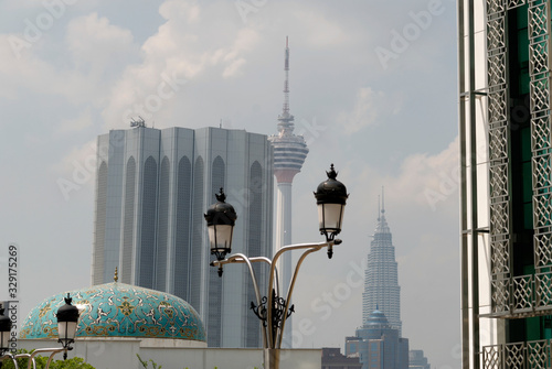 Dayabumi Complex and petronas towers in Kuala Lumpur photo