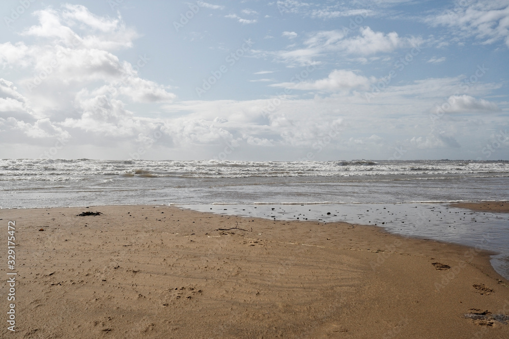 Beach and sea, Ogmore by sea, Wales UK, Welsh British coast coastline Beach and sea, Ogmore by sea, Wales UK, Welsh British coast coastline