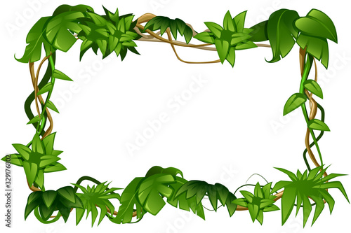 Tropical Liana Cartoon Frame 