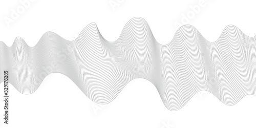 Modern wave stripes on whit...