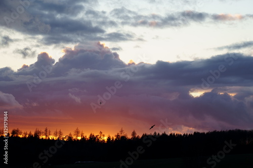 Sonnenuntergang im Spessart