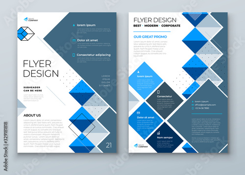 Flyer template layout design. Corporate business annual report, catalog, magazine, flyer mockup. Creative modern background flyer concept in abstract flat style shape photo