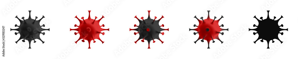 Abstract coronavirus cell model. Control coronavirus pandemic concept illustration Abstract coronavirus cell model. Control coronavirus pandemic concept illustration