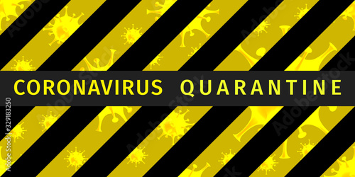 Coronavirus quarantine poster. Stop coronavirus outbreak concept