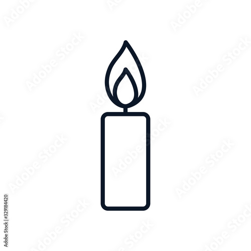 Isolated candle line style icon vector design
