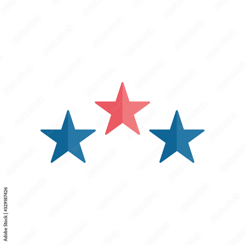 three stars flat style icon vector design three stars flat style icon vector design