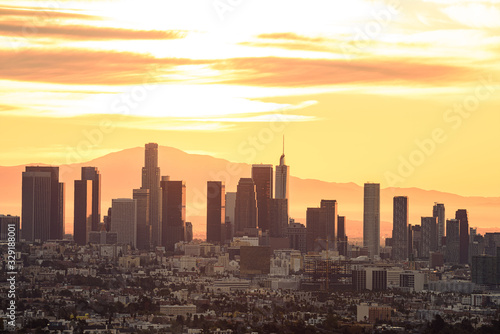 Downtown Los Angeles skyline at sunrise © chones