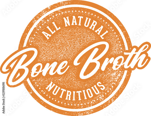 All Natural Bone Broth Menu Stamp