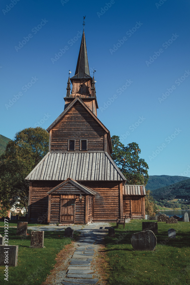 Stavechurch nordic church in Kaupanger Norway