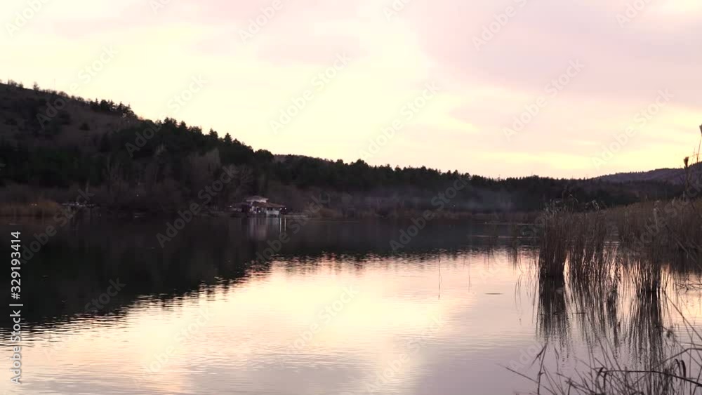 View of Eymir Lake in the sunset View of Eymir Lake in the sunset