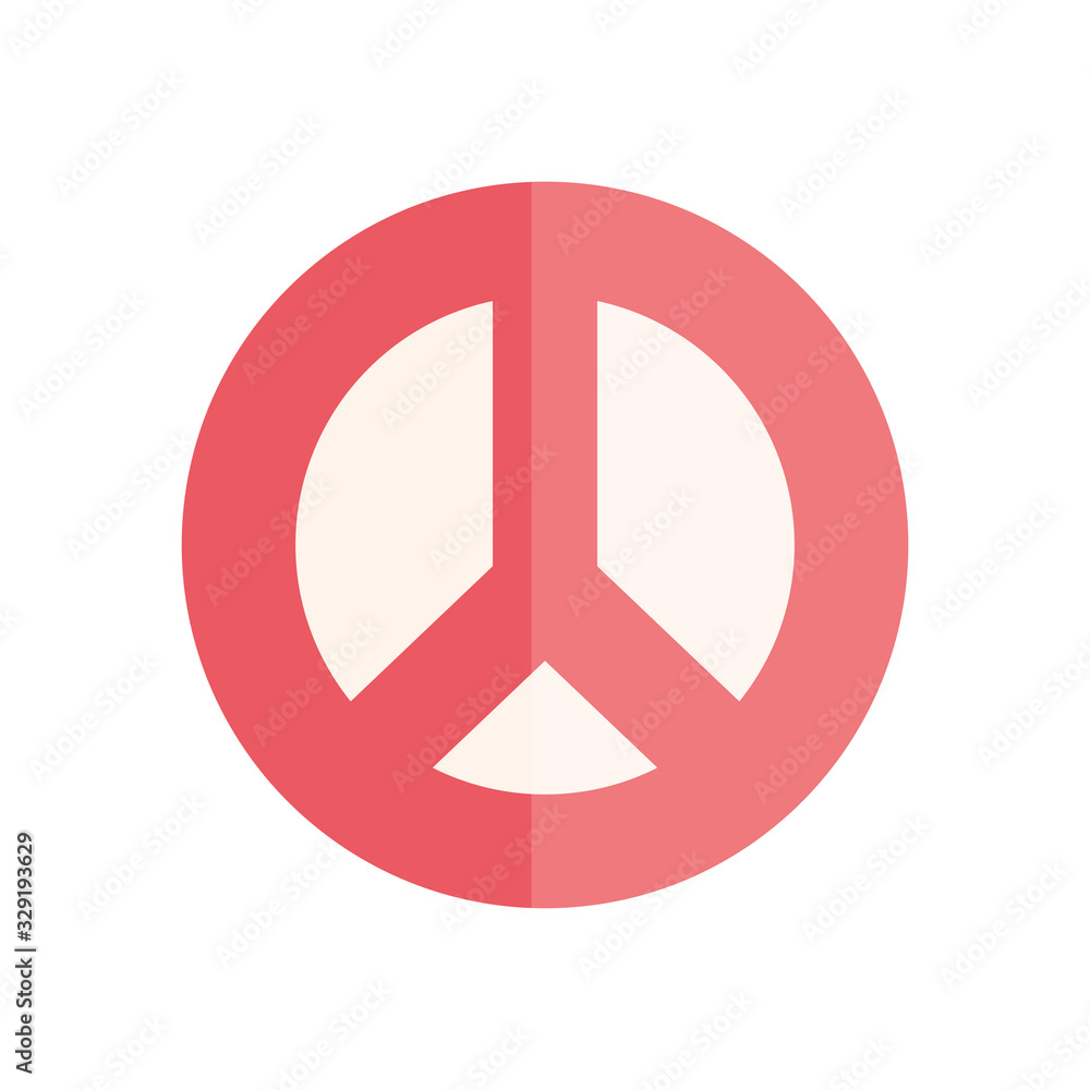 peace and love symbol flat style icon vector design
