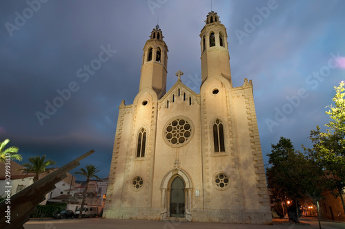 Photography Parish church of Sant Pere de Ribes, Spain