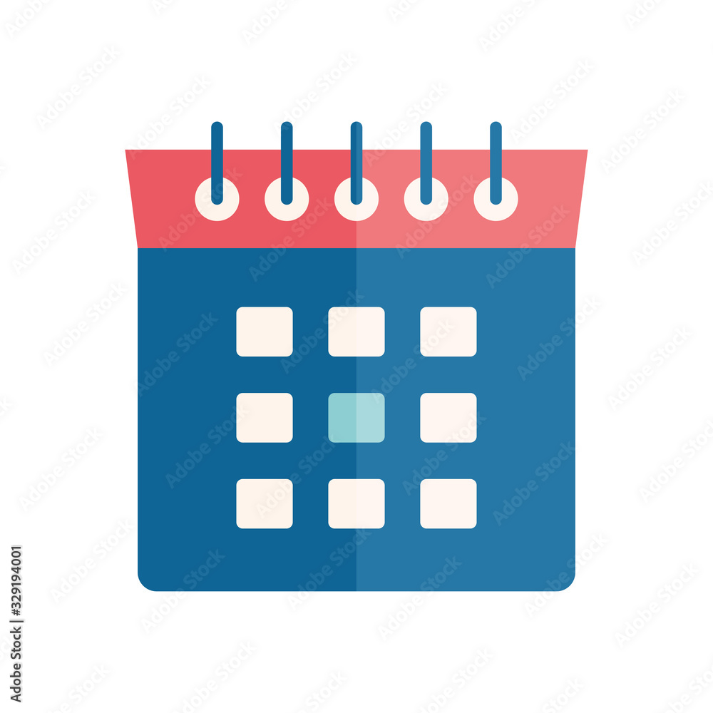 Isolated calendar flat style icon vector design Isolated calendar flat style icon vector design