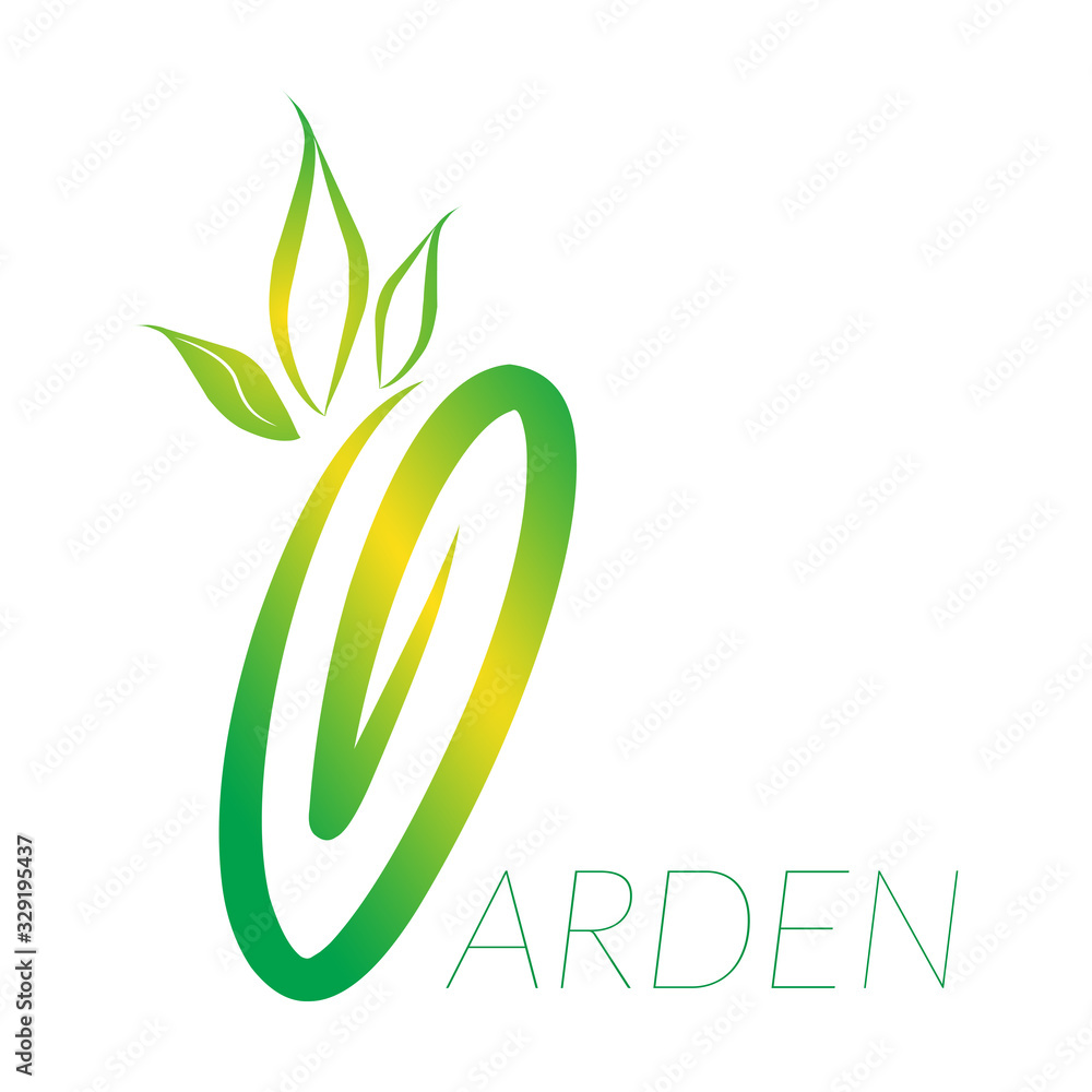 Garden logo vector web icon template Garden logo vector web icon template