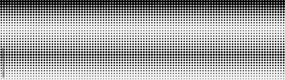 Gradient halftone. Abstract gradient background of black dots. Vector illustration.