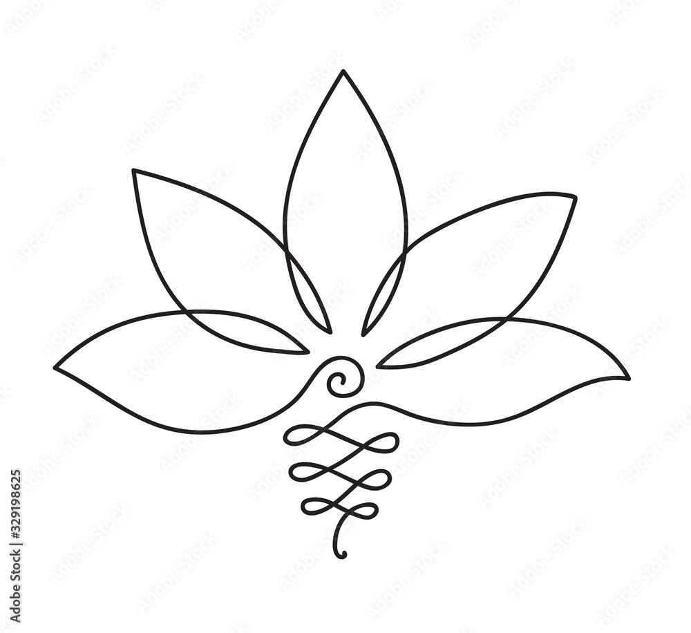 Lotus icon. Logo outline illustration of lotus flower. Black and white hand drawn line art style Lotus icon. Logo outline illustration of lotus flower. Black and white hand drawn line art style