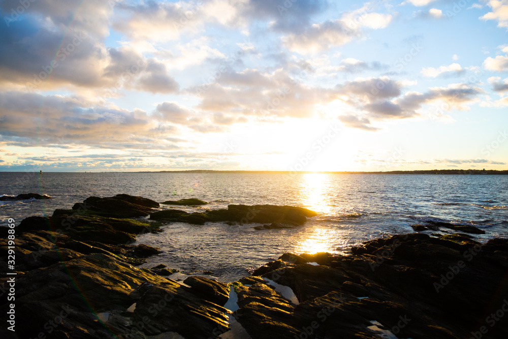 rhode island sunset ocean